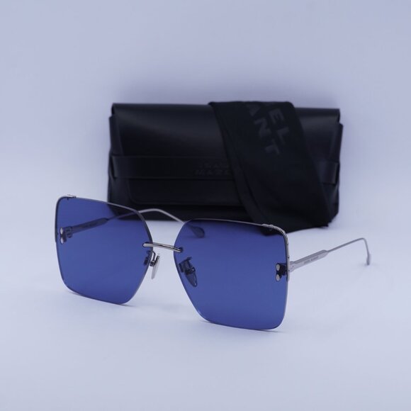 Isabel Marant IM0081/S 06LB KU Square Sunglasses - Ruthenium/Blue main image 8
